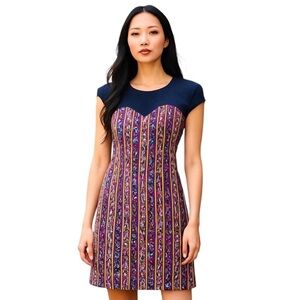 American Apparel  Bodycon Dress Size XS  Purple Mesh Illusion-neckline  Purple